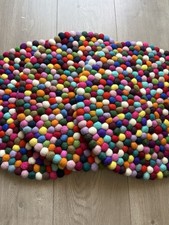Multicolor wool felt ball