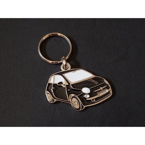 Porte clés profil fiat 500 - porte-clés,