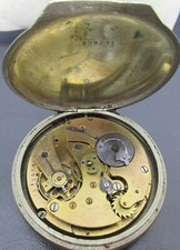 Ancienne Montre gousset  Reveil mouvement mécanique diamètre 55 mm Balancier OK