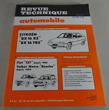 Repair Manual Revue Technique Citroën BX 16/Fiat 127 status 03/1983