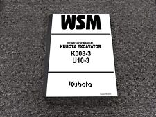 Kubota K008-3 U10-3 Excavator Shop Service Repair Workshop Manual