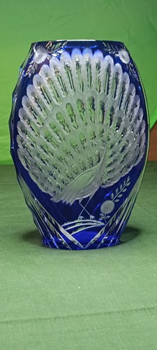Bohemian crystal vase - crystal,