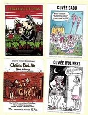 26 étiquettes de vin BD et évènements