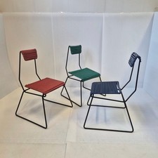 SUITE DE 3 CHAISES VINTAGE