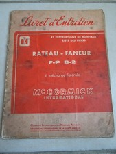 MC CORMICK RAKEAU FANEUR F-P B-2 Service Booklet Workshop Tractor