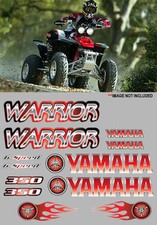 Warrior Decals RED Full Color Stickers Graphics 14pc ATV QUAD, 350, 6 speed