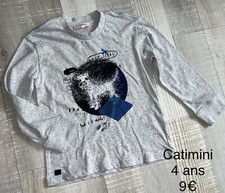 Catimini 4 ANS Garçon: T Shirt Coton Chien Neuf