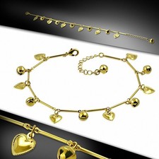 Bracelet à breloques / bracelet de cheville avec chaîne en alliage de cuivre fan