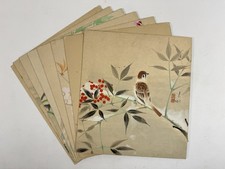 Japanese Drawing Print “Kacho-sikishie” Takeuchi Mimei 8 print Bird and Flower