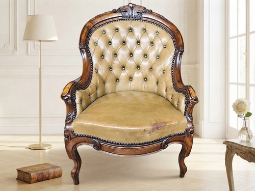 Fauteuil noyer style - fauteuil,