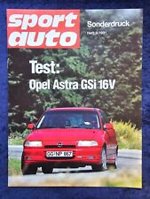 Opel Astra GSi 16 V, special print from "Sport Auto" 1991