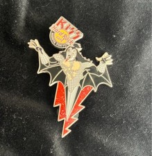 KISS Pin Badge Hard Rock Cafe Narita Tokyo Limited Gene Simmons