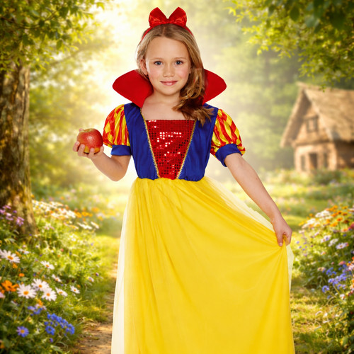 Filles blanche neige costume - neige,