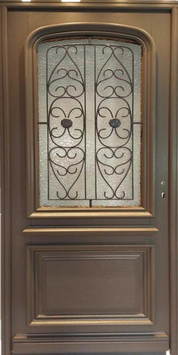 Porte entrée bois vitrée - porte,