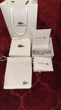 Bracelet Lacoste Argenté Acier Inoxydable Boîte Pochette