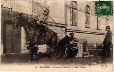 Old postcard Saumur Cavalry School Un Taquet (606372)