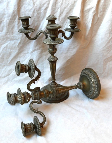 Paire bougeoirs style - paire,