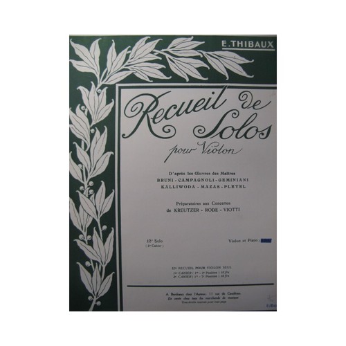 Pleyel solo pour violon - pleyel,