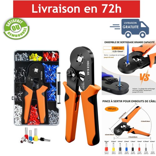 Pince sertir 10 mm - à, 0,25-10