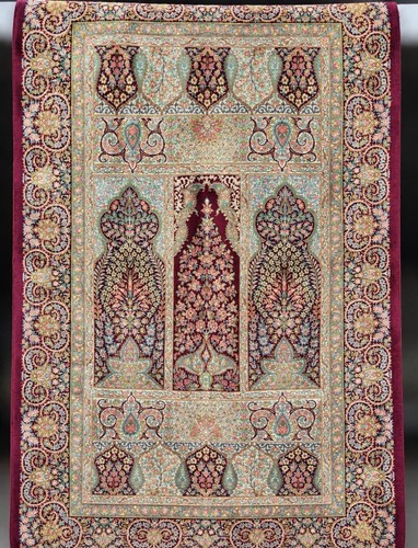 Tapis ghom fait main - ghom,