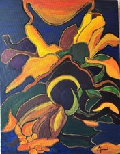 Tableau contemporain abstrait