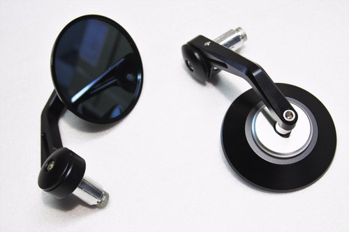 Rétroviseur rond cnc noir - rétroviseur,