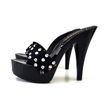 Mule Pois Noir Verni Made IN