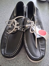 mocassin bateau "tex" cuir bleu marine "P-44"neuf