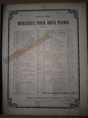 Partition ancienne piano - partition,
