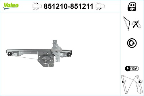 Lève vitre valeo 851210 - lève-vitre,