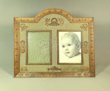 Large Empire Style Frame, Double Gold Brass Photo Frame, Ep. Nap. III