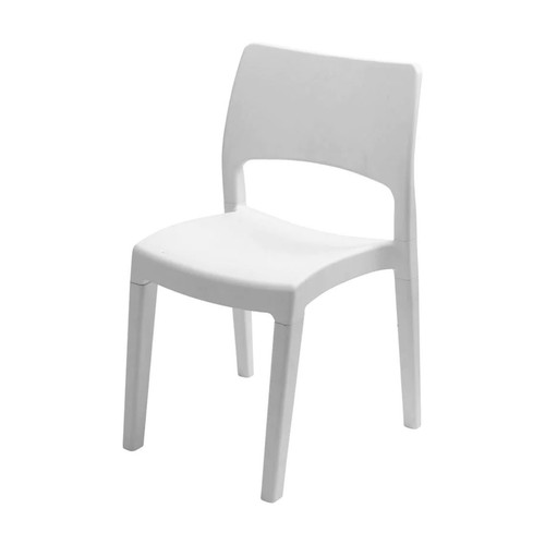 Chaise blanche jardin - chaise,