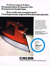 PUBLICITE advertising   1975   CALOR   fer à repasser vapeur