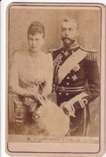 Photo CDV King George V of England and Queen Mary - Queen Mary May of Teck Wales