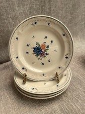 Set Of 4~PROVINCIAL BOUQUET Stoneware 8”Salad Plate 1997 Newcor 90s Cottage Core