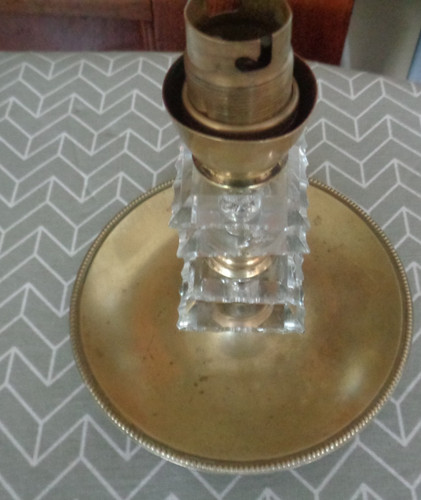 Pied lampe vintage bronze - de,