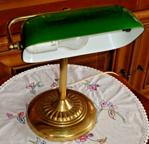 Lampe notaire métal - de, en
