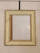 Cadre Patine Blanc & Ancien Ideal Maison Campagne Moulé en Bois Feuillure 30x24