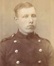 CDV Military Photo Handsome Swedish Soldier Petterson Soderhamn Sweden