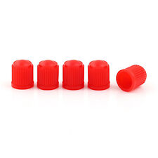 lot 5x bouchon de valve plastique ROUGE capuchon roue auto moto vélo - NEUF