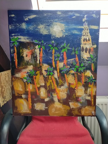 Peinture marocaine sur toile - peinture,