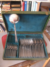 ++"539.12" 37 PIECE SILVER METAL GOLDSMITH'S "P.D."  ART DECO