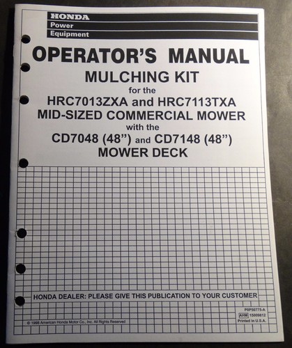 1999 honda mulching kit - honda,