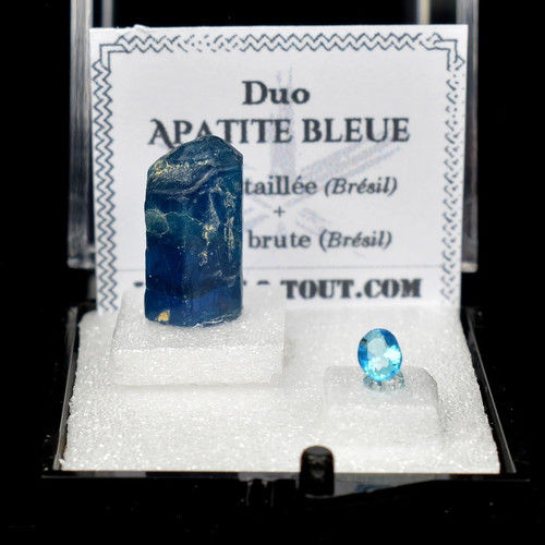 Apatite duo pierre taillée - -,