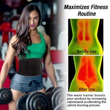 Waist Trimmer Unisex Weight Loss Sauna Trainer Wrap Belt Sweat Stomach Shaper