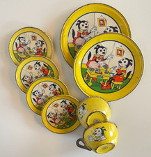 ANTIQUE DINETTE TOLE LITHO TOY G.HERRIMAN "KRAZY KAT" J. CHEIN & Co. USA 1930's