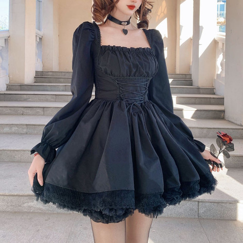 Femme mini robe gothique - mini,