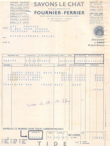 1957 savons chat ets - 1957, le