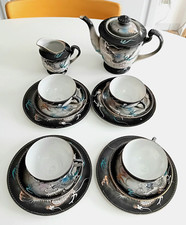 EGG SHELL Japanese Fine Porcelain Tea Set, Dragons