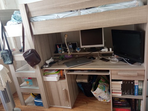 Lit mezzanine bureau 200 - lit,